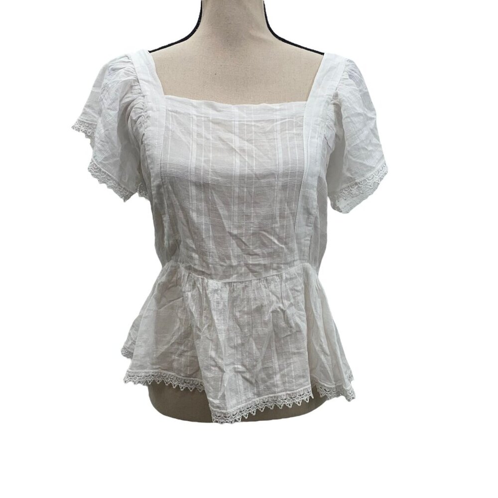 Passport Large White Cotton Blouse